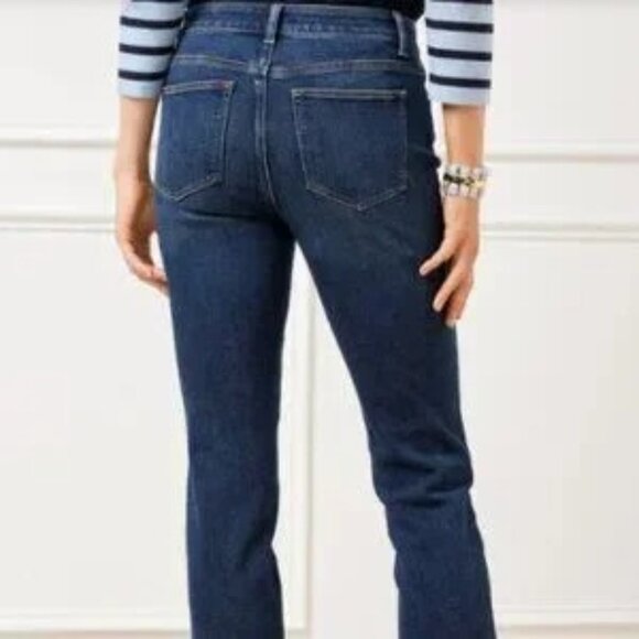 Talbots Straight Leg Jeans Dark Wash Size 12 New - Picture 2 of 10